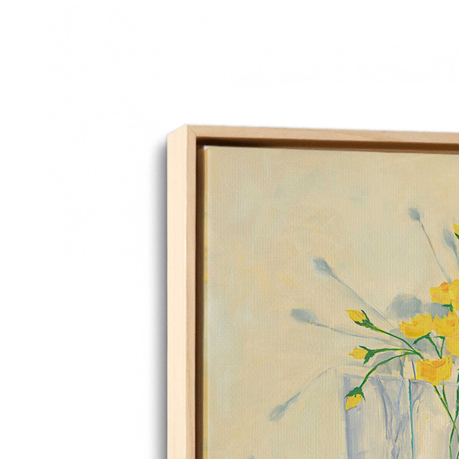 [Color:American Maple], Picture of art in a American Maple frame at an angle