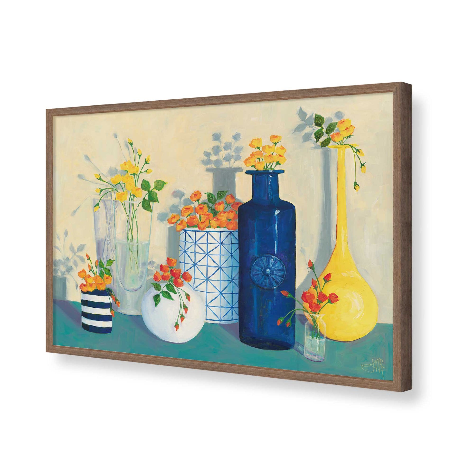 [Color:Walnut], Picture of art in a Walnut frame of the corner