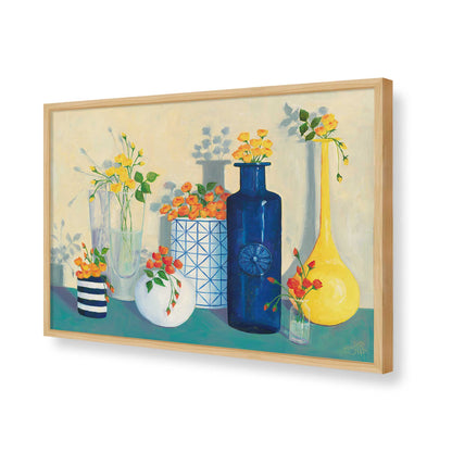 [Color:American Maple], Picture of art in a American Maple frame of the corner