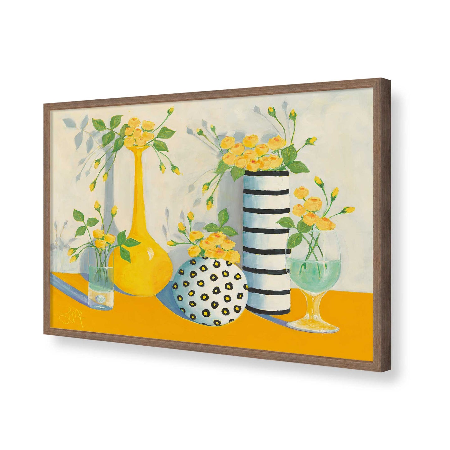 [Color:Walnut], Picture of art in a Walnut frame of the corner