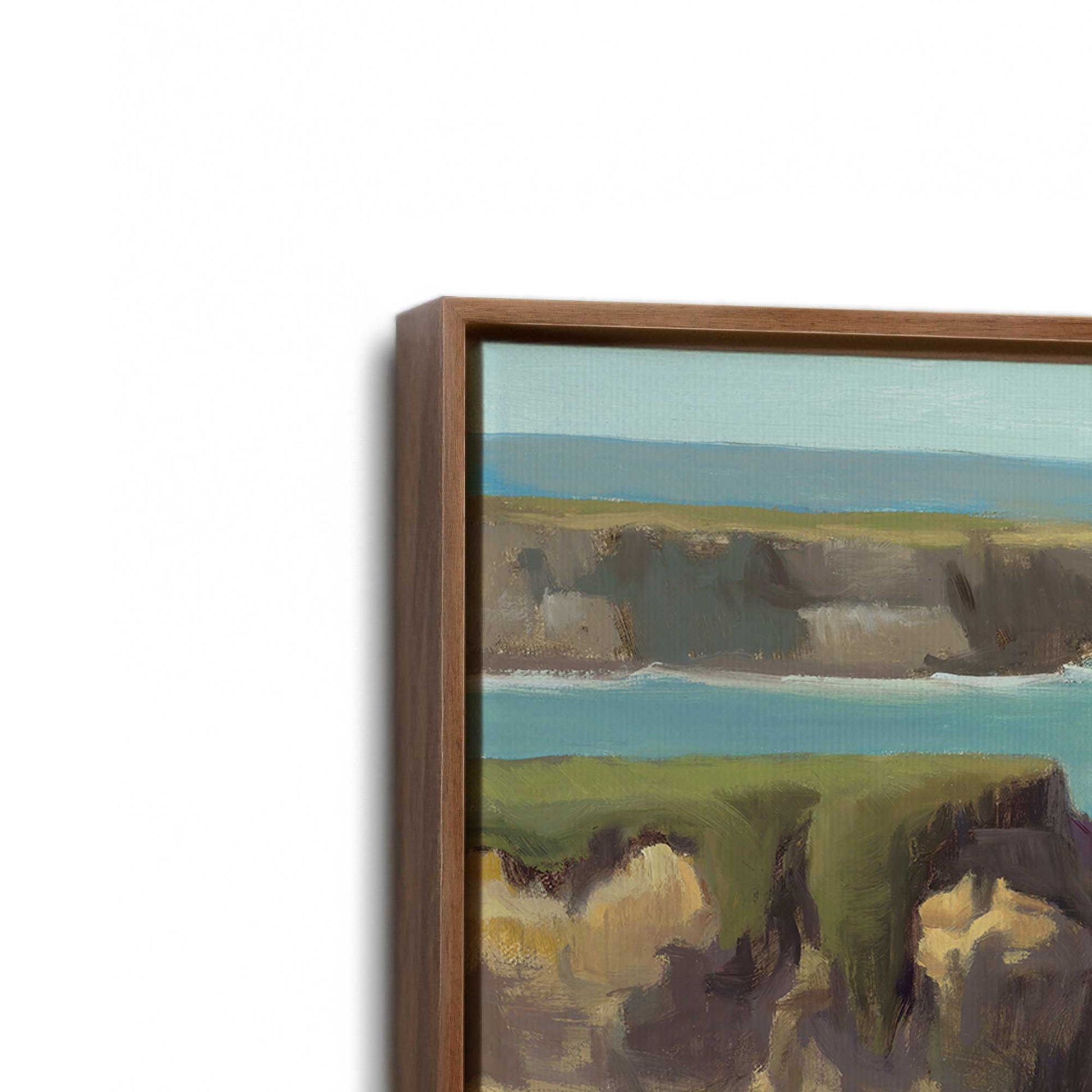 [Color:Walnut], Picture of art in a Walnut frame at an angle