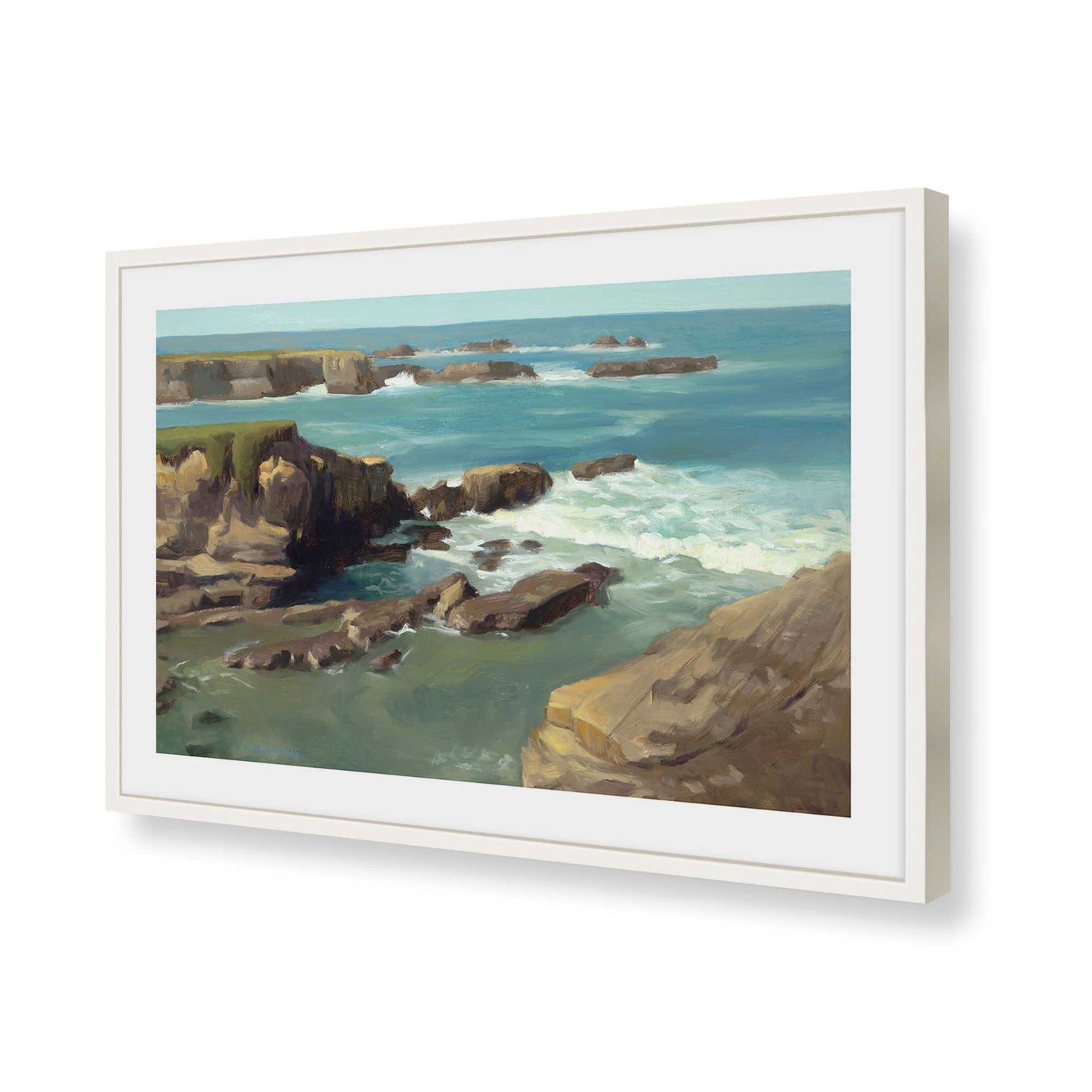 [Color:Opaque White], Picture of art in a Opaque White frame of the corner