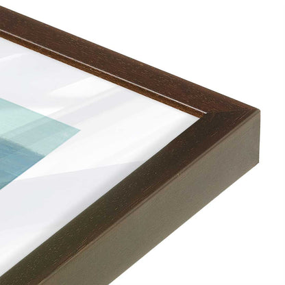 [Color:Brown], Picture of art in a Brown frame at an angle
