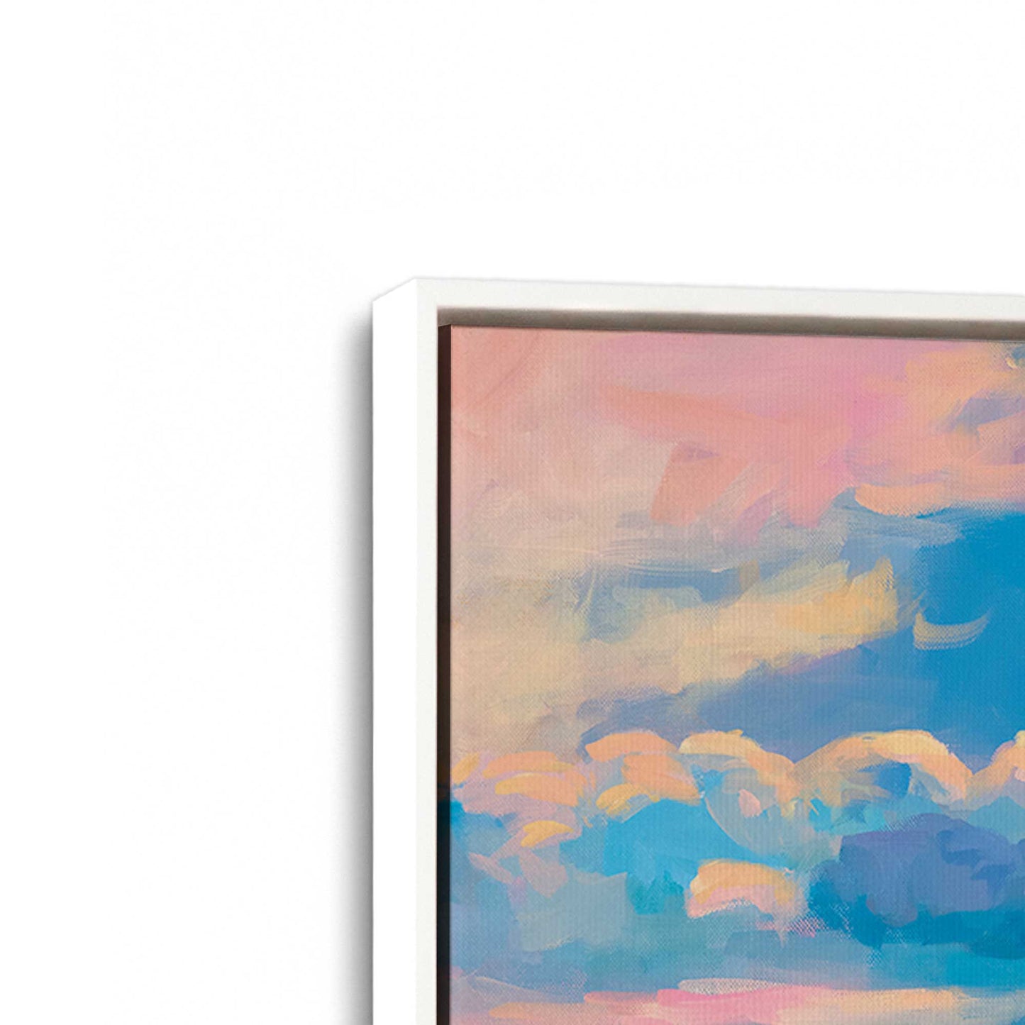 [Color:Opaque White], Picture of art in a White frame at an angle