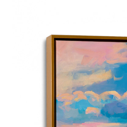 [Color:Polished Gold], Picture of art in a Polished Gold frame at an angle