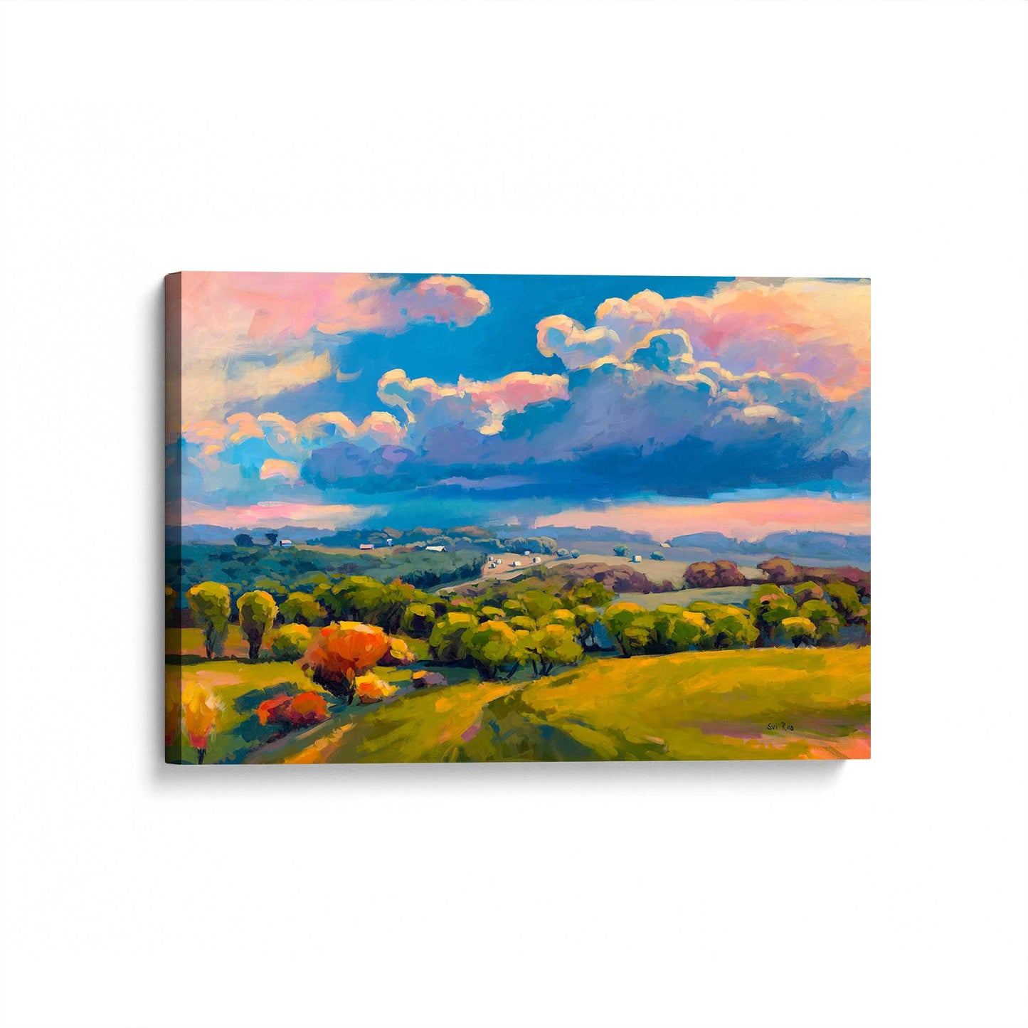 [Color:Stretched Canvas], Picture of art at an angle