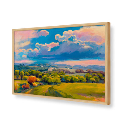 [Color:American Maple], Picture of art in a American Maple frame of the corner