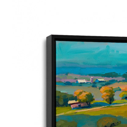[Color:Satin Black], Picture of art in a Satin Black frame at an angle