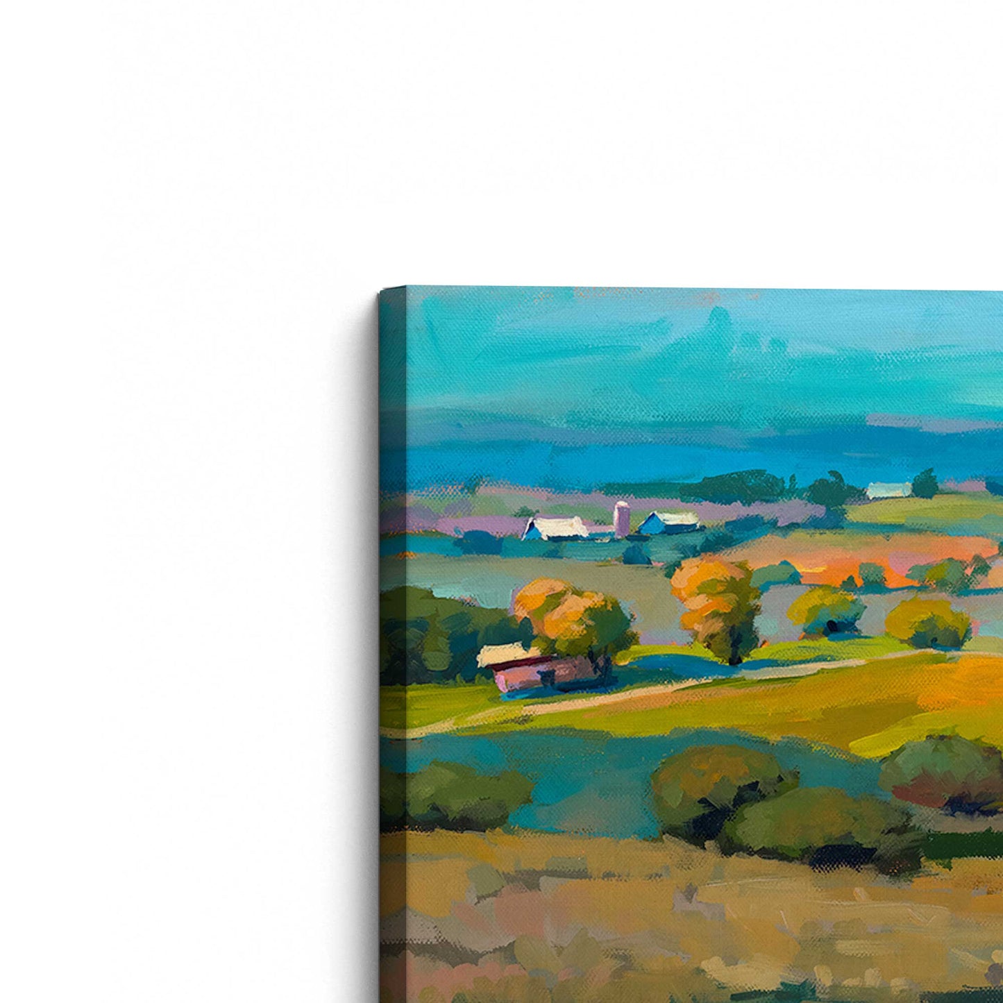 [Color:Stretched Canvas], Picture of the corner of the art