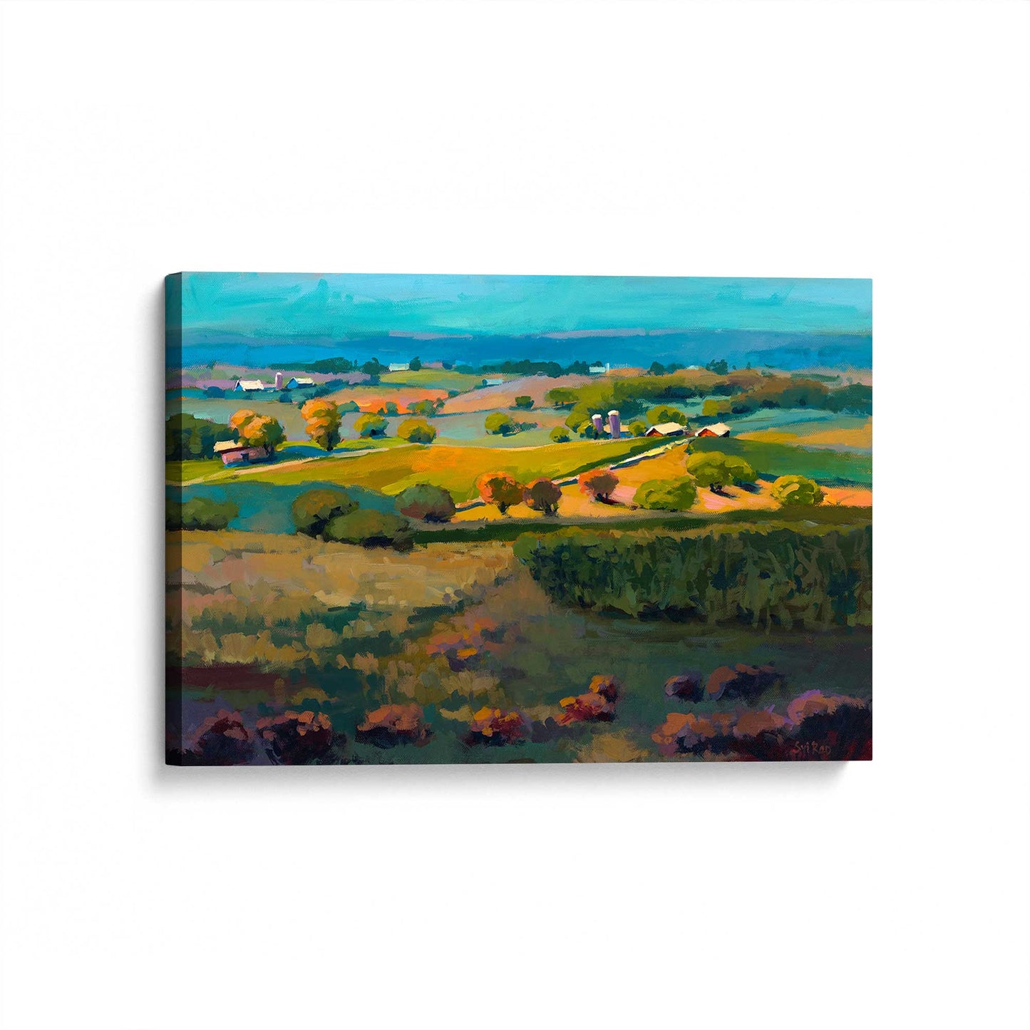 [Color:Stretched Canvas], Picture of art at an angle