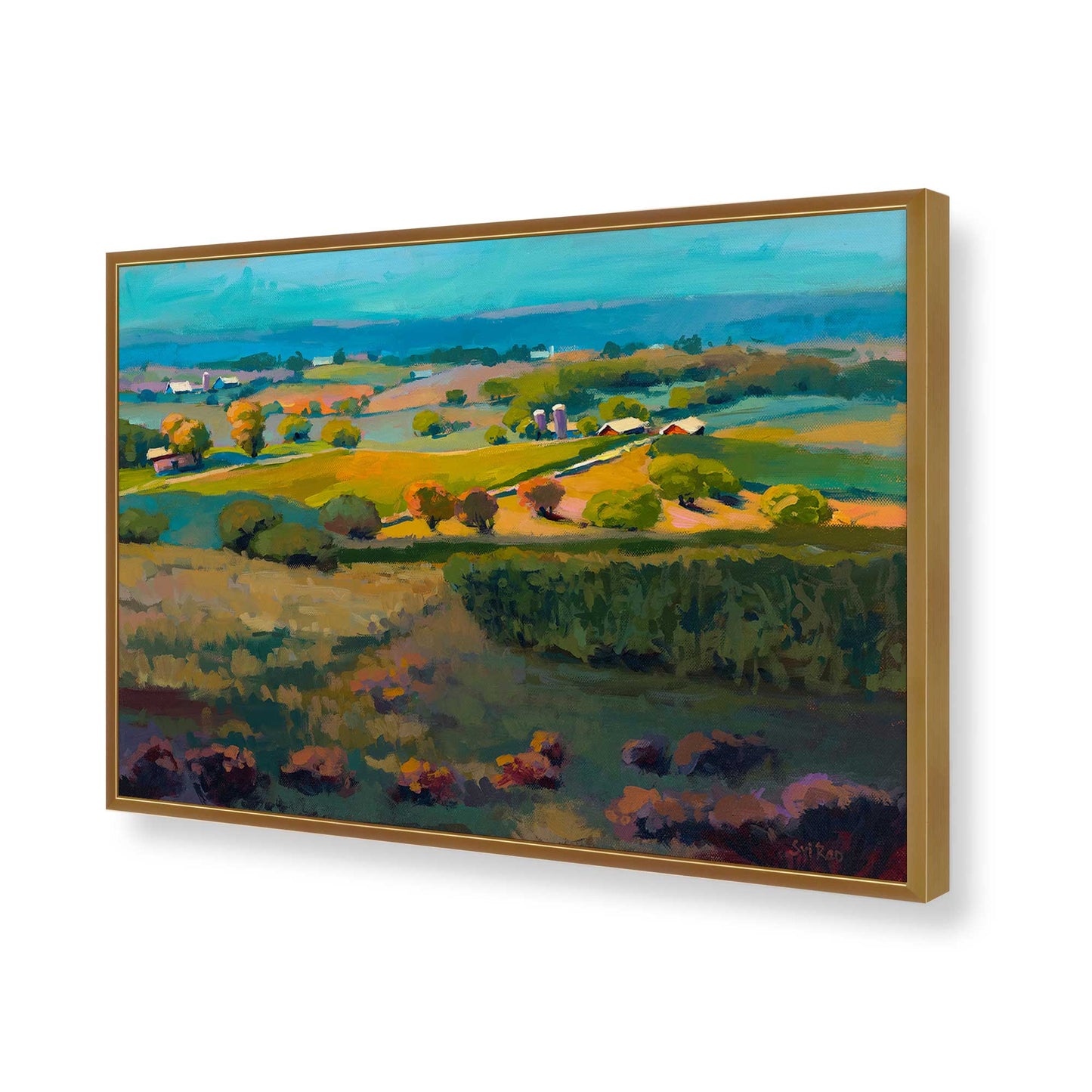[Color:Polished Gold], Picture of art in a Polished Gold frame of the corner