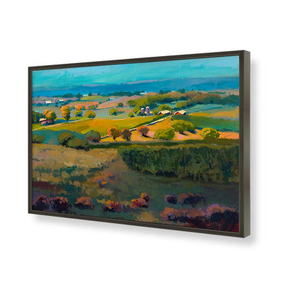 [Color:Satin Black], Picture of art in a Satin Black frame of the corner
