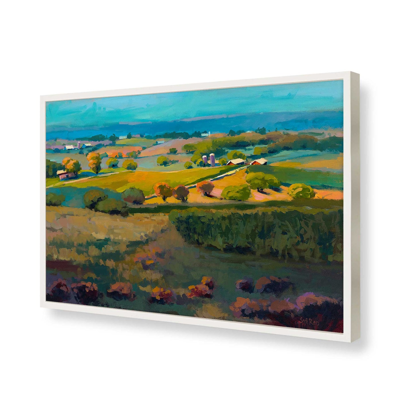 [Color:Opaque White], Picture of art in a Opaque White frame of the corner