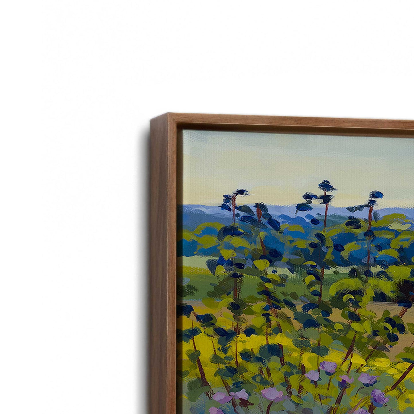 [Color:Walnut], Picture of art in a Walnut frame at an angle