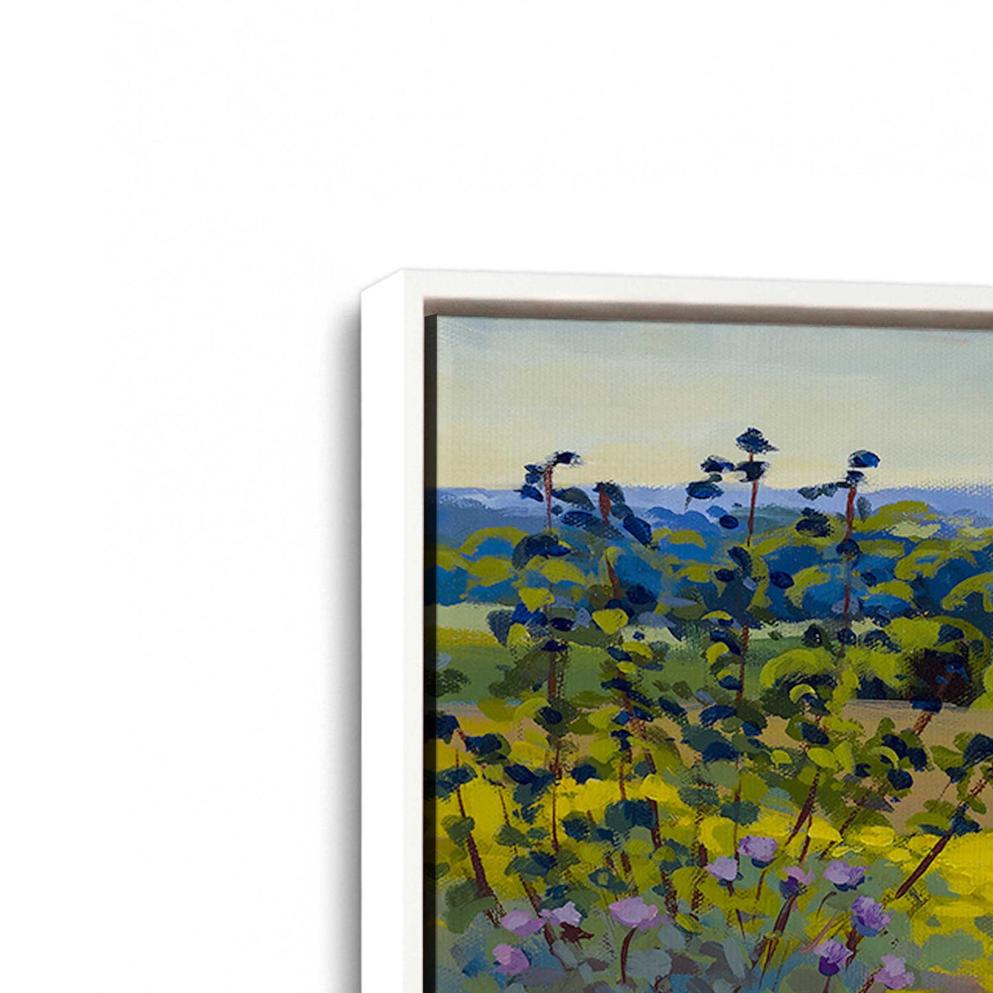 [Color:Opaque White], Picture of art in a White frame at an angle