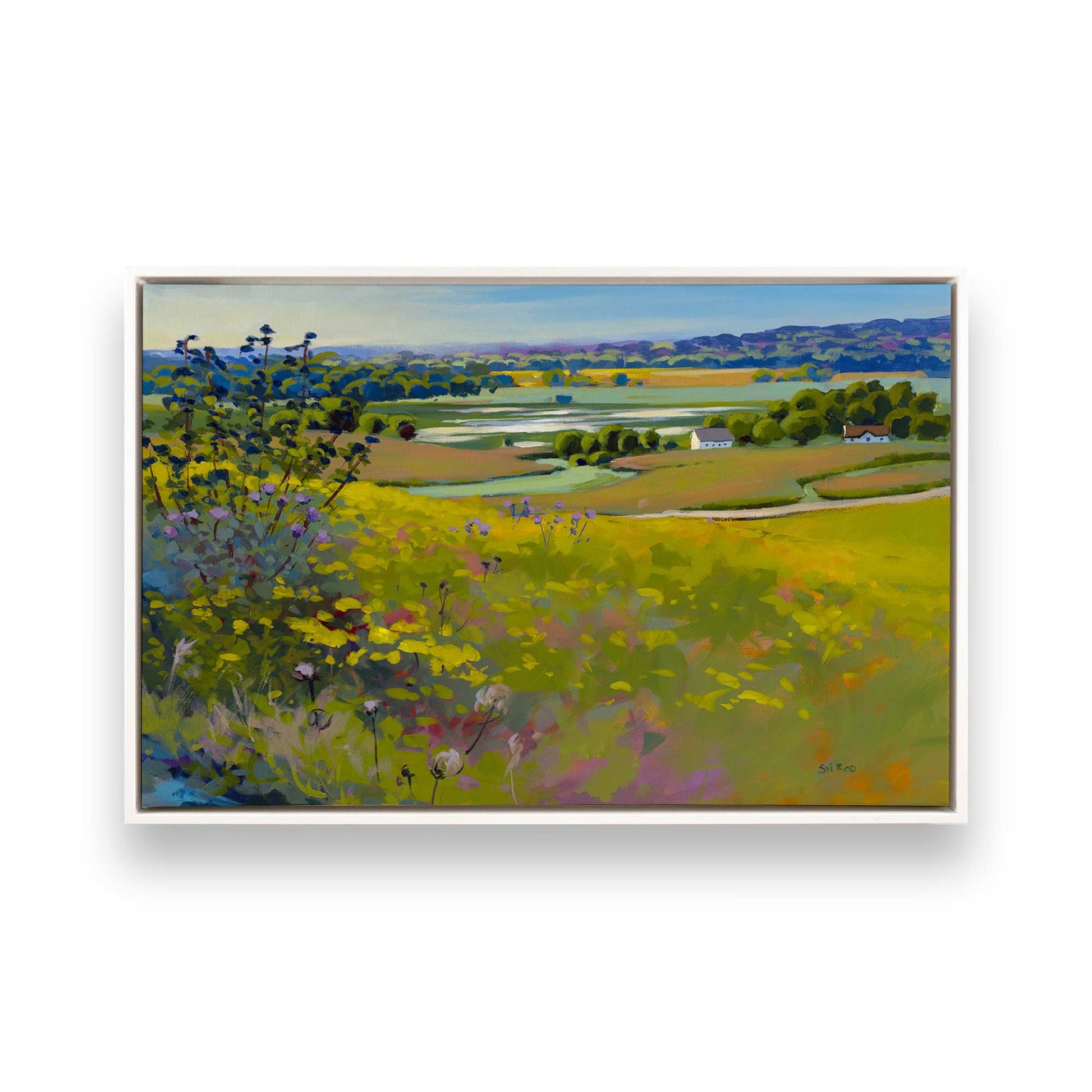 [Color:Opaque White], Picture of art in a White frame