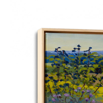 [Color:American Maple], Picture of art in a American Maple frame at an angle