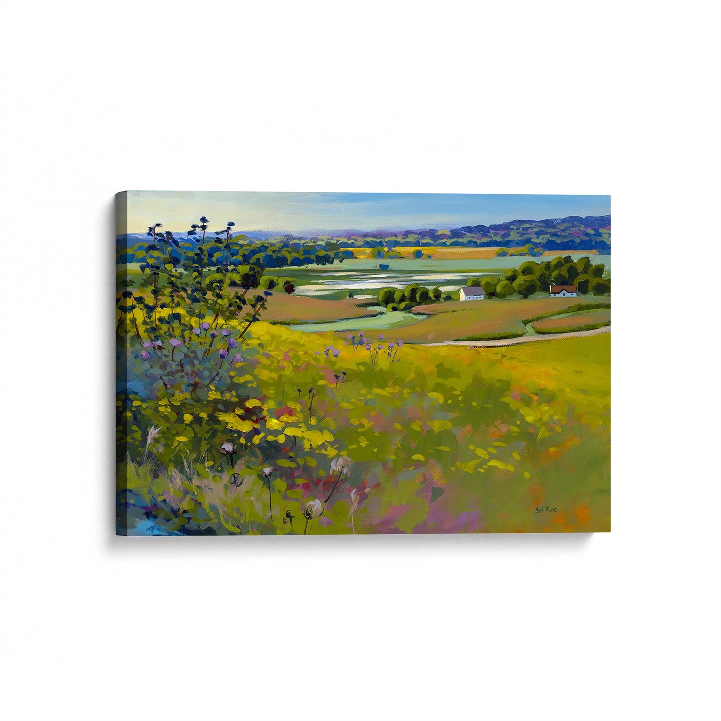 [Color:Stretched Canvas], Picture of art at an angle