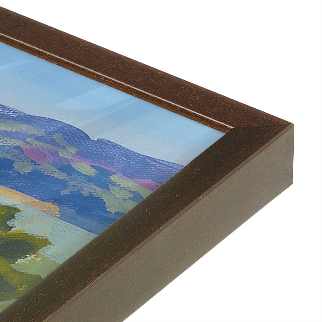 [Color:Belvinder Brown], Picture of art in a Belvinder Brown frame at an angle