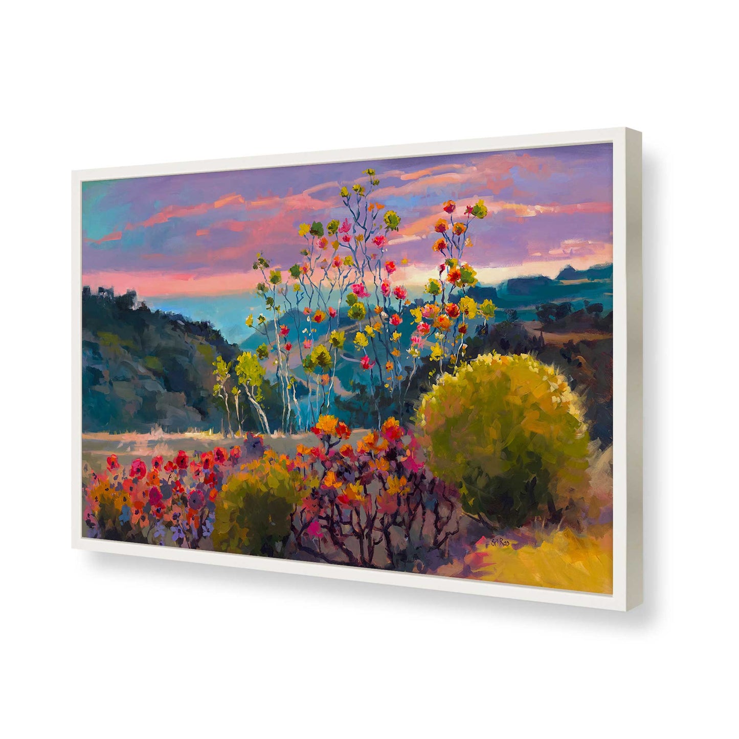 [Color:Opaque White], Picture of art in a Opaque White frame of the corner