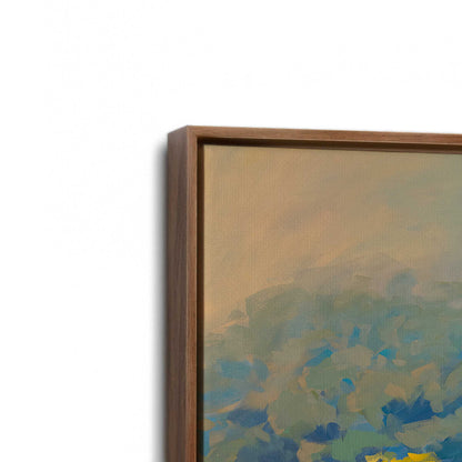 [Color:Walnut], Picture of art in a Walnut frame at an angle