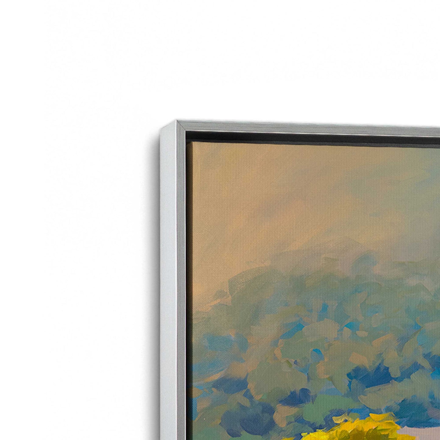 [Color:Polished Chrome], Picture of art in a Polished Chrome frame at an angle