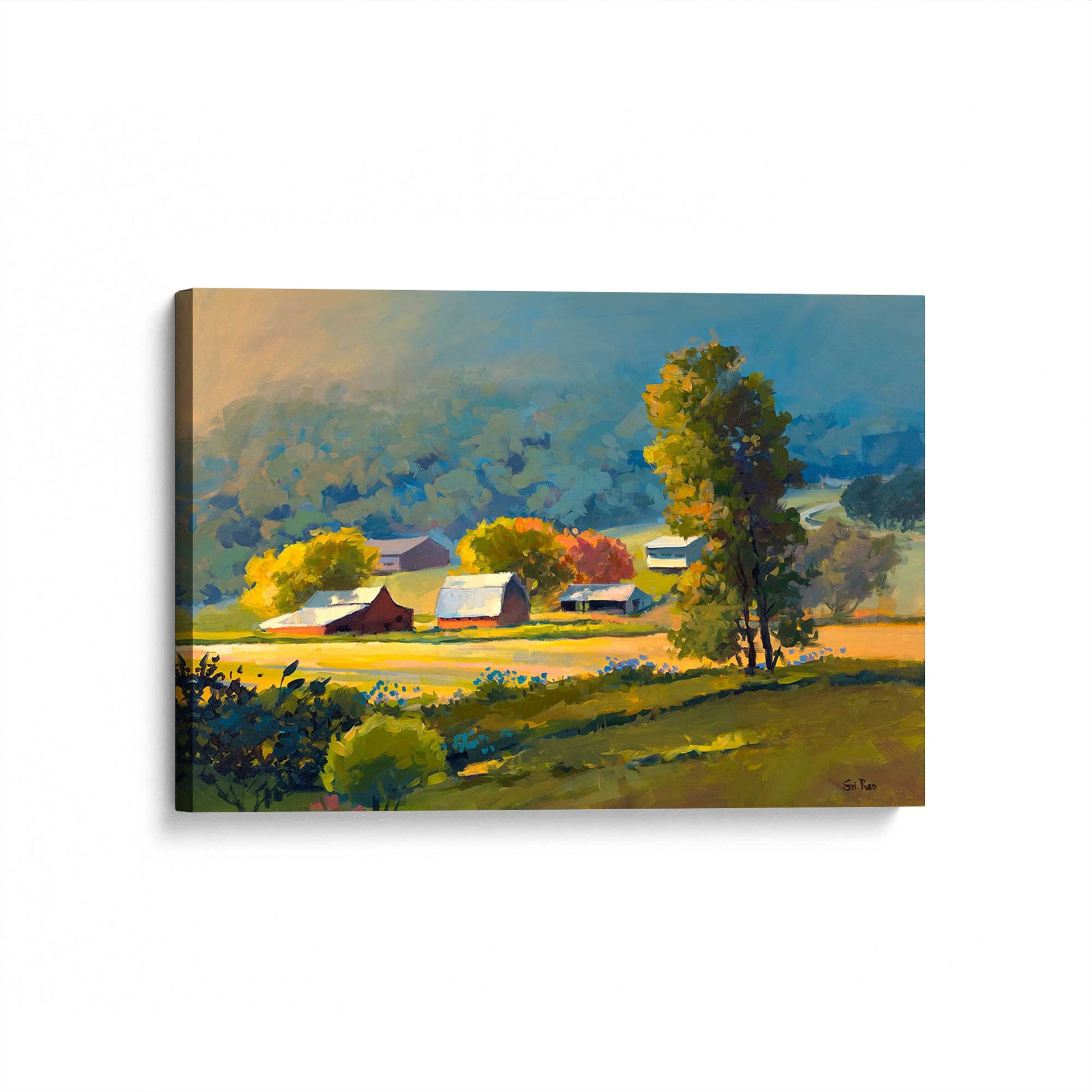 [Color:Stretched Canvas], Picture of art at an angle
