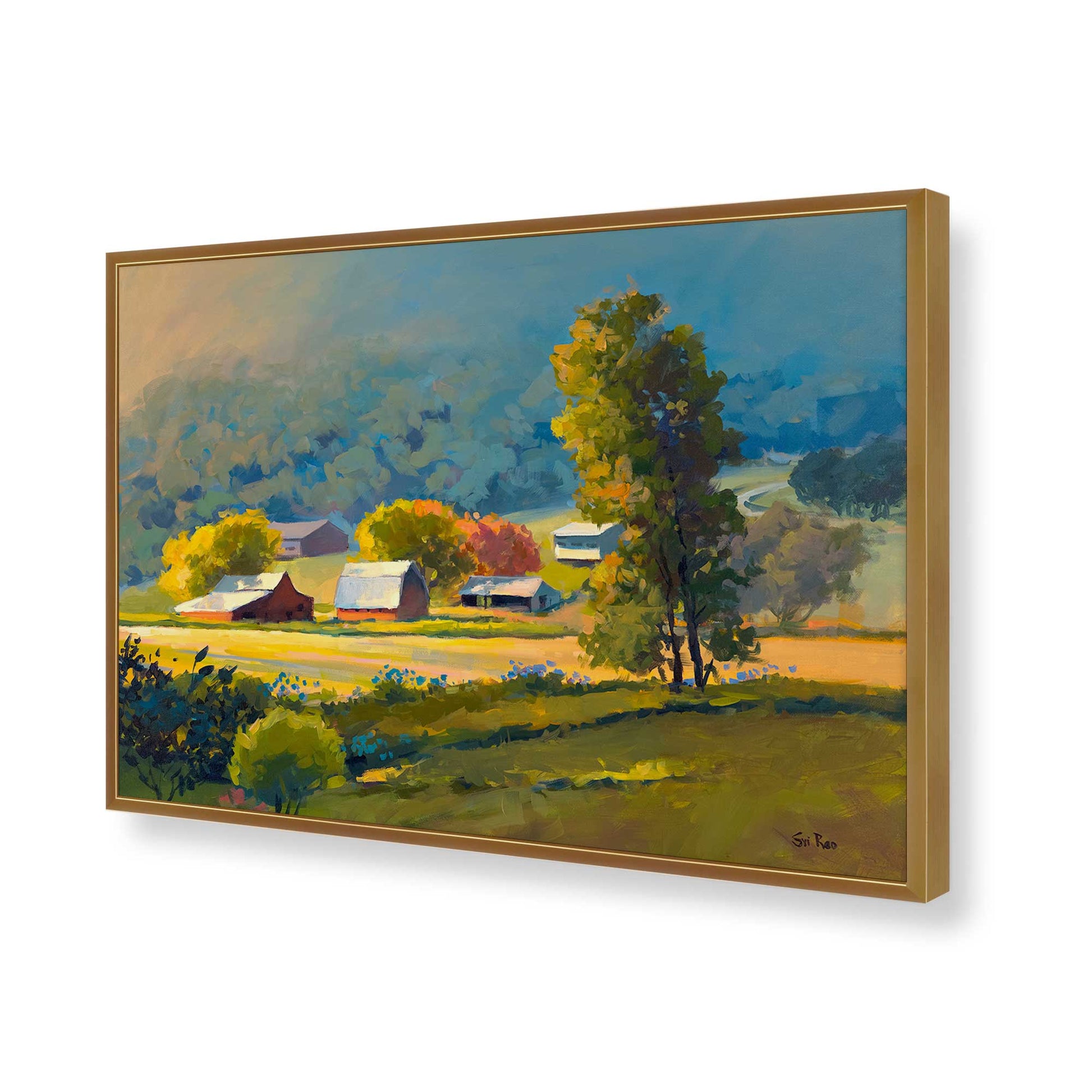[Color:Polished Gold], Picture of art in a Polished Gold frame of the corner
