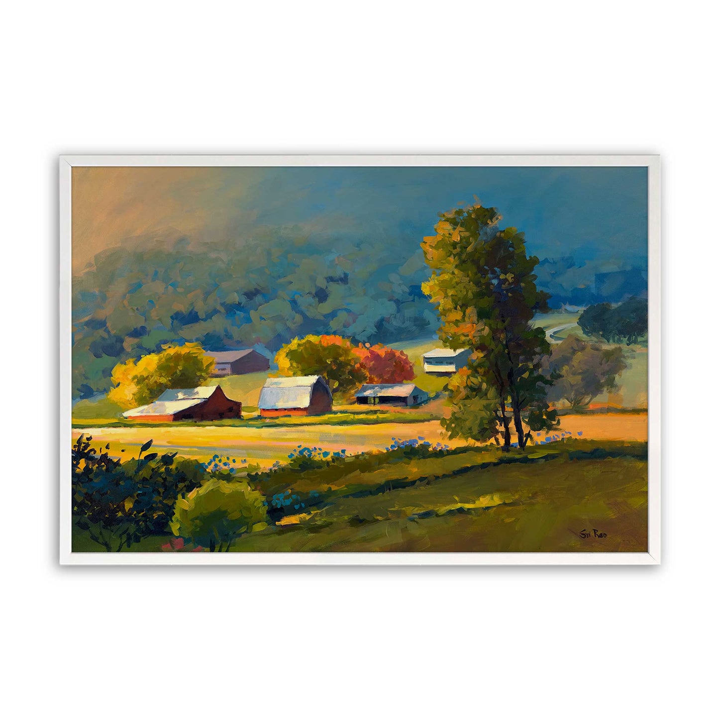 [Color:Opaque White], Picture of art in a Opaque White frame