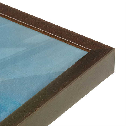 [Color:Brown], Picture of art in a Brown frame at an angle