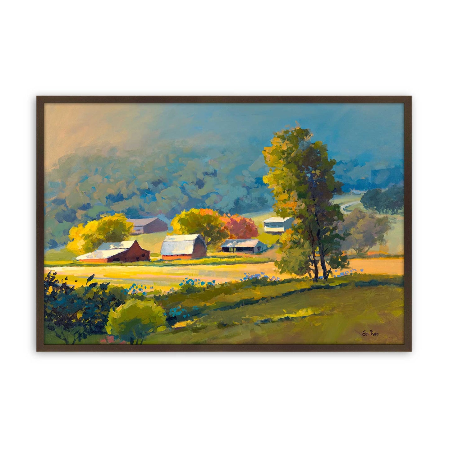 [Color:Brown], Picture of art in a Brown frame