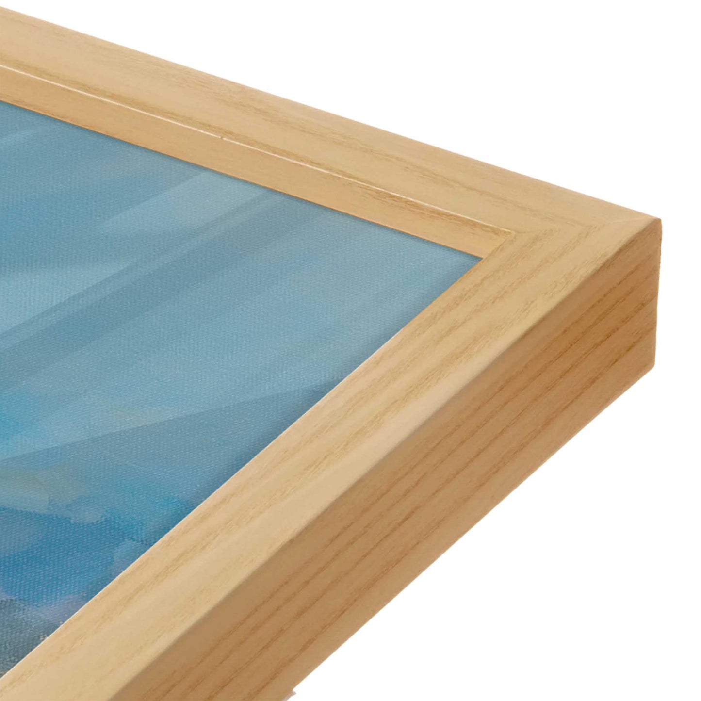 [Color:American Maple], Picture of art in a American Maple frame at an angle