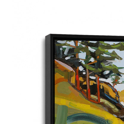 [Color:Satin Black], Picture of art in a Satin Black frame at an angle