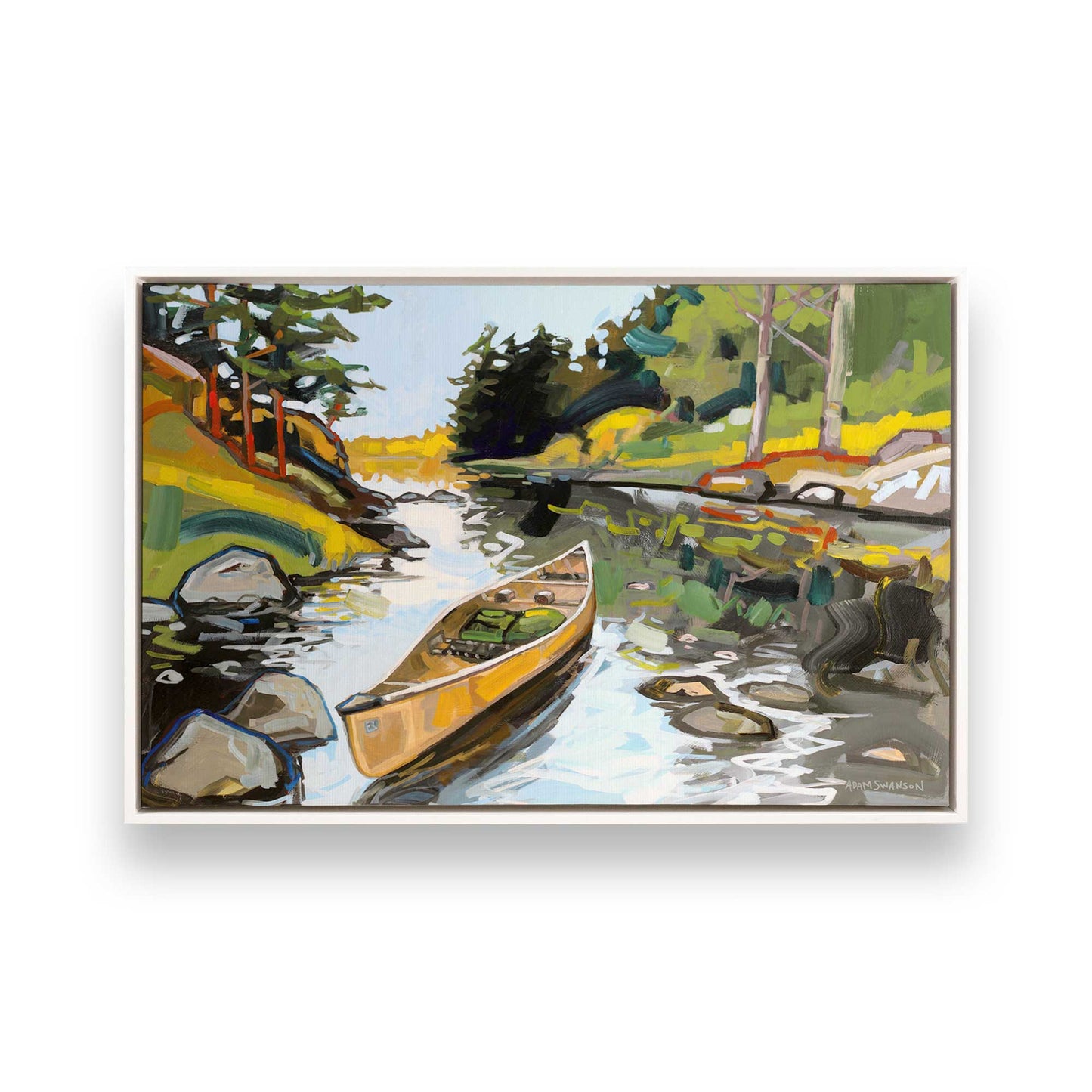 [Color:Opaque White], Picture of art in a White frame