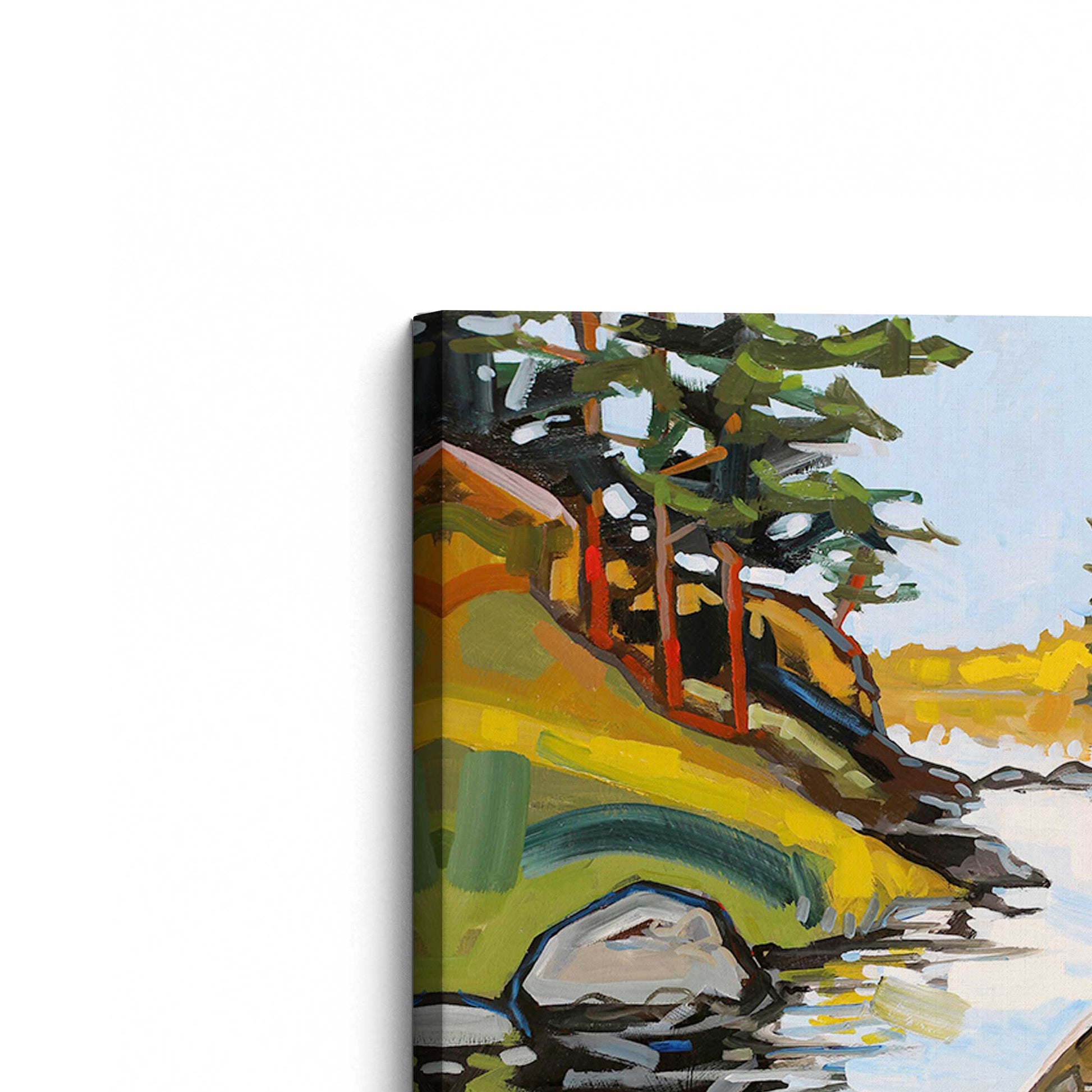[Color:Stretched Canvas], Picture of the corner of the art