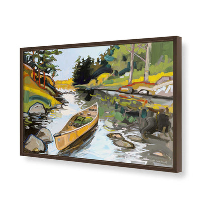 [Color:Brown], Picture of art in a Brown frame of the corner