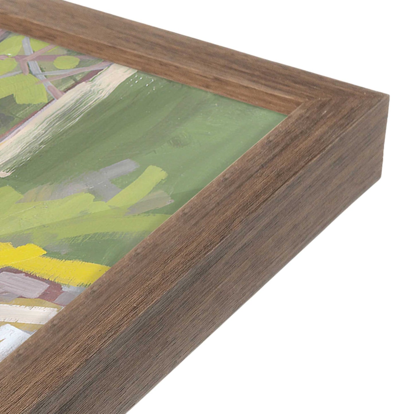 [Color:Walnut], Picture of art in a Walnut frame at an angle