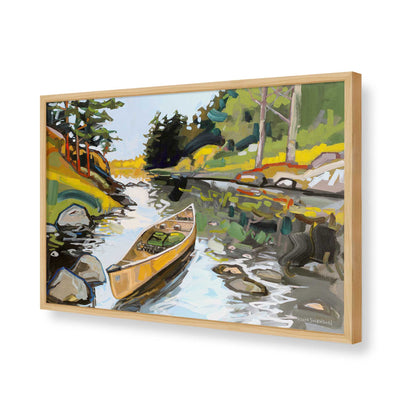 [Color:American Maple], Picture of art in a American Maple frame of the corner