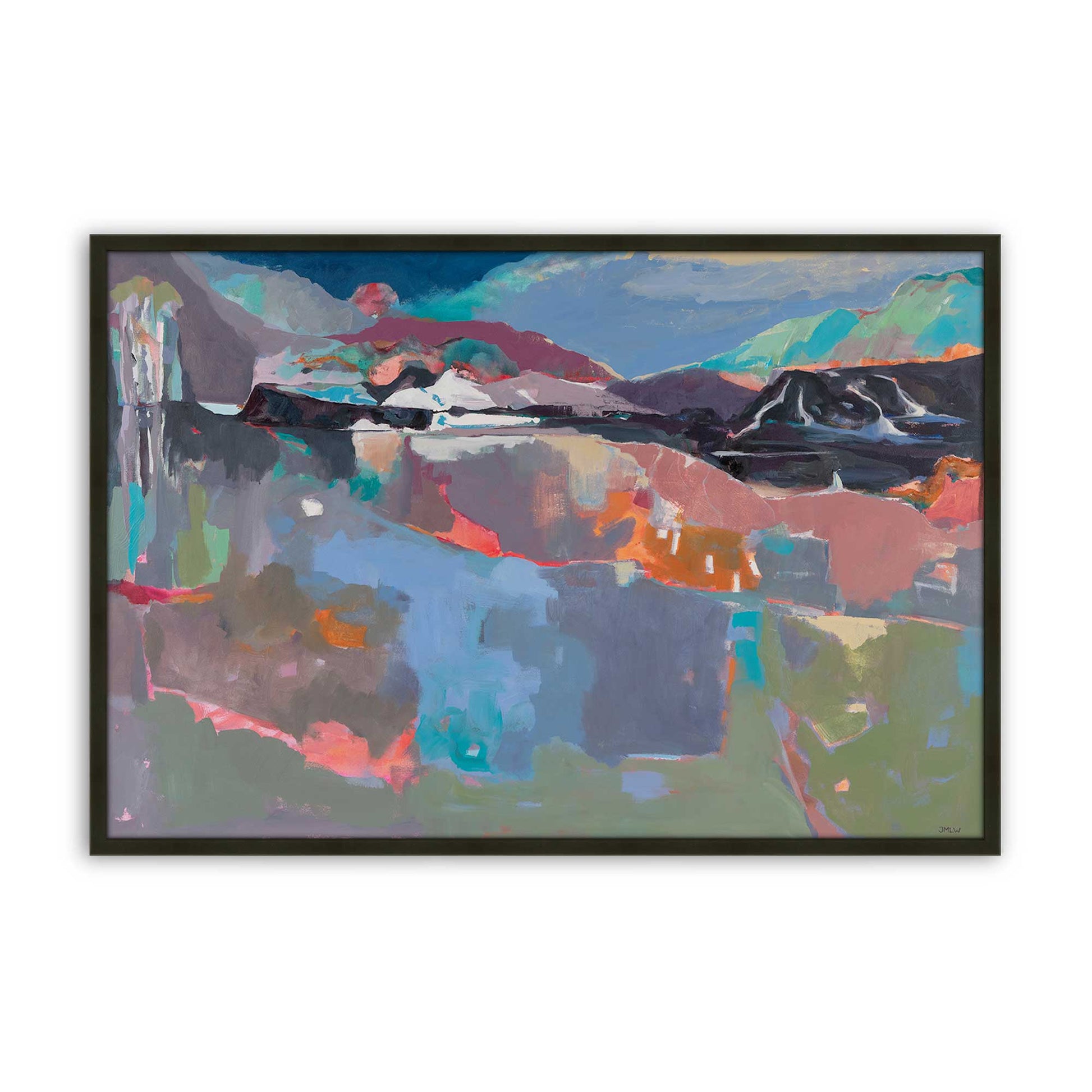 [Color:Satin Black], Picture of art in a Satin Black frame