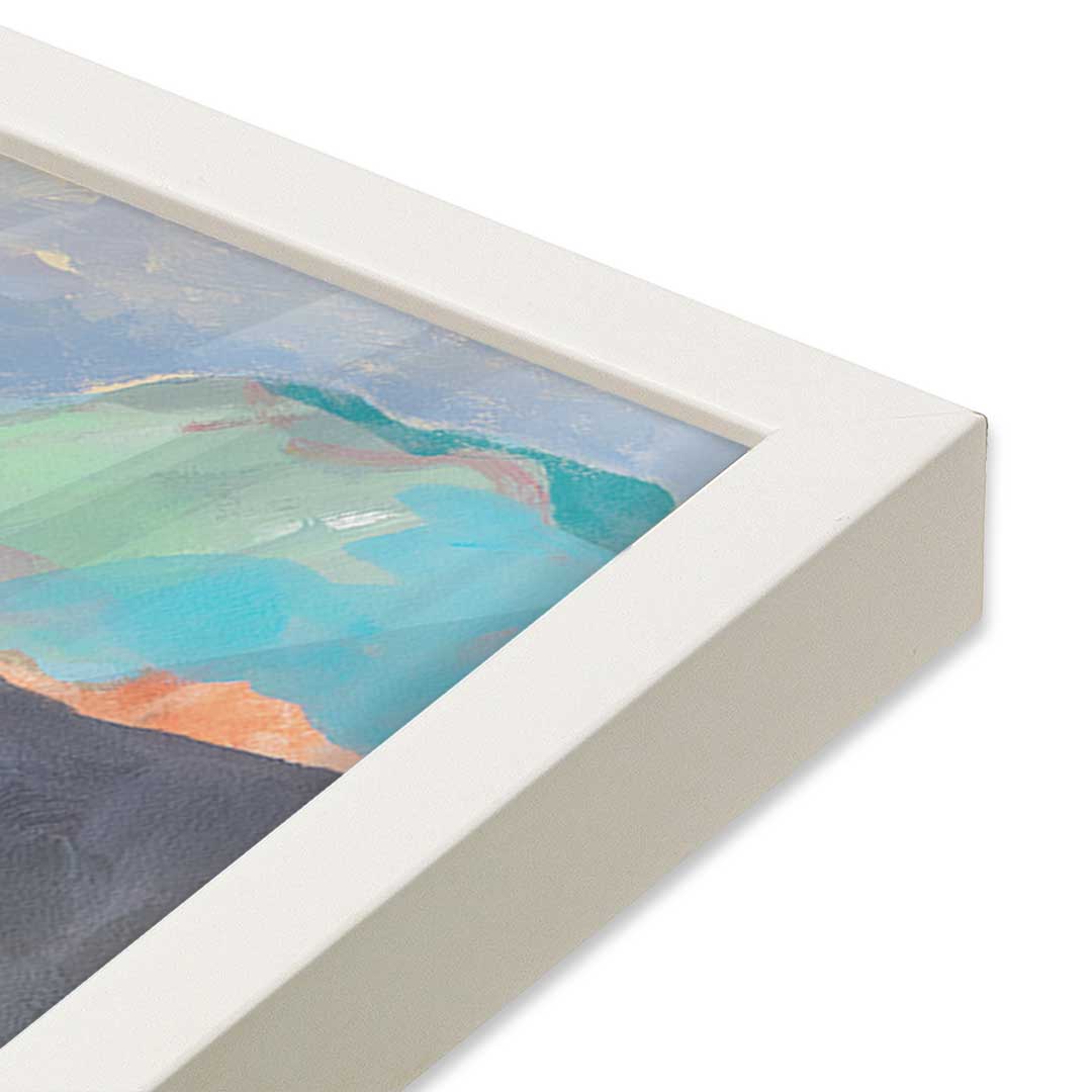 [Color:Opaque White], Picture of art in a Opaque White frame at an angle
