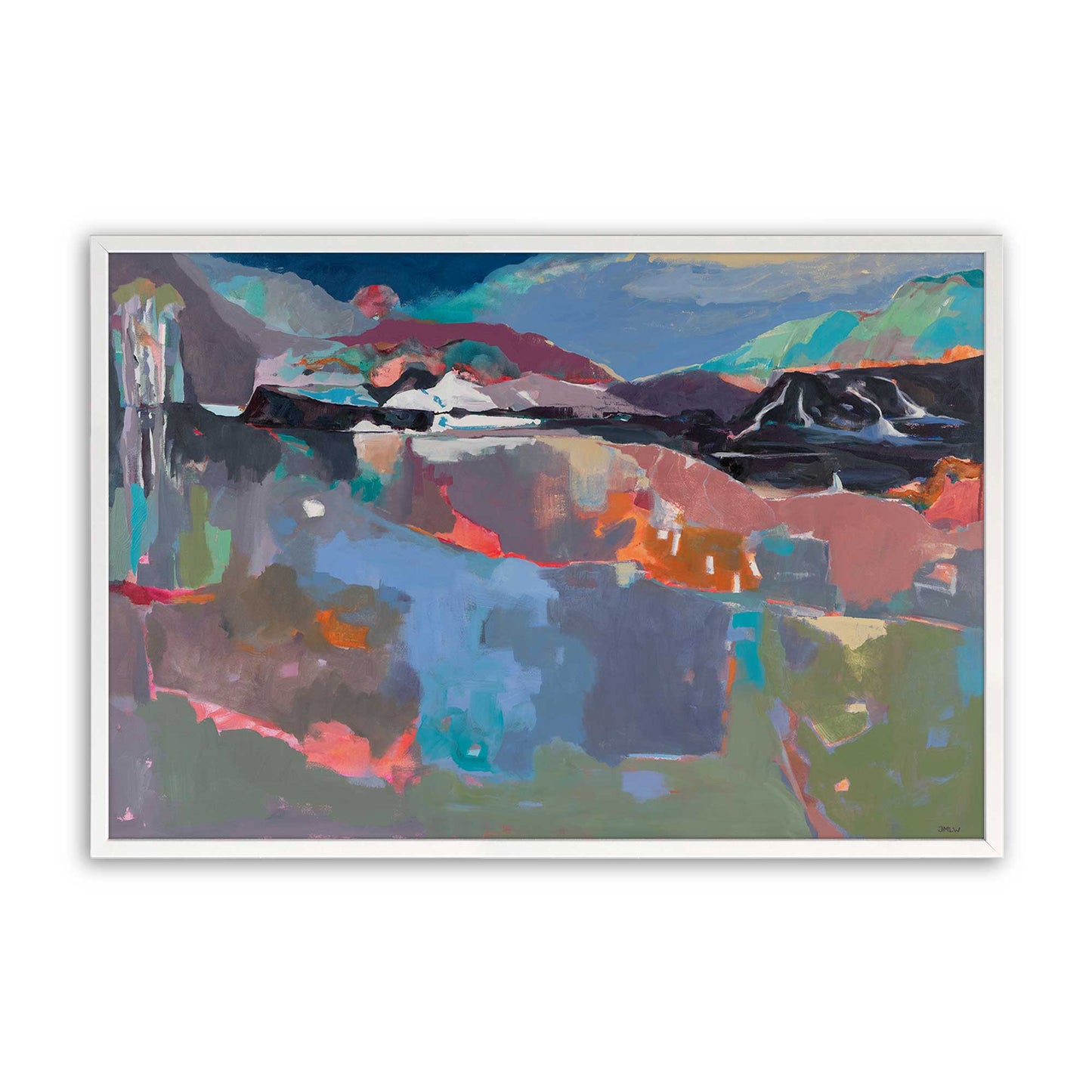 [Color:Opaque White], Picture of art in a Opaque White frame