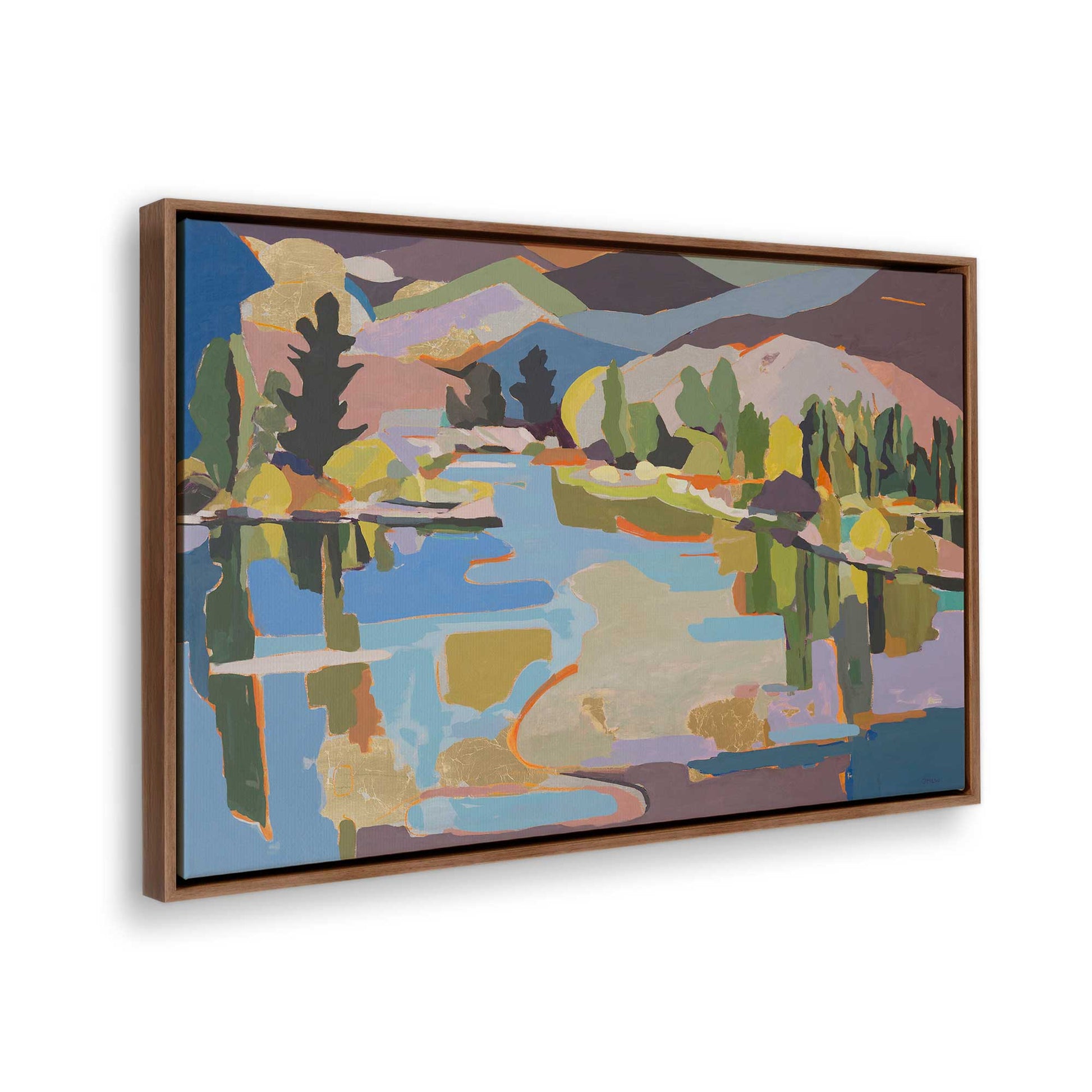 [Color:Walnut], Picture of the corner of the art