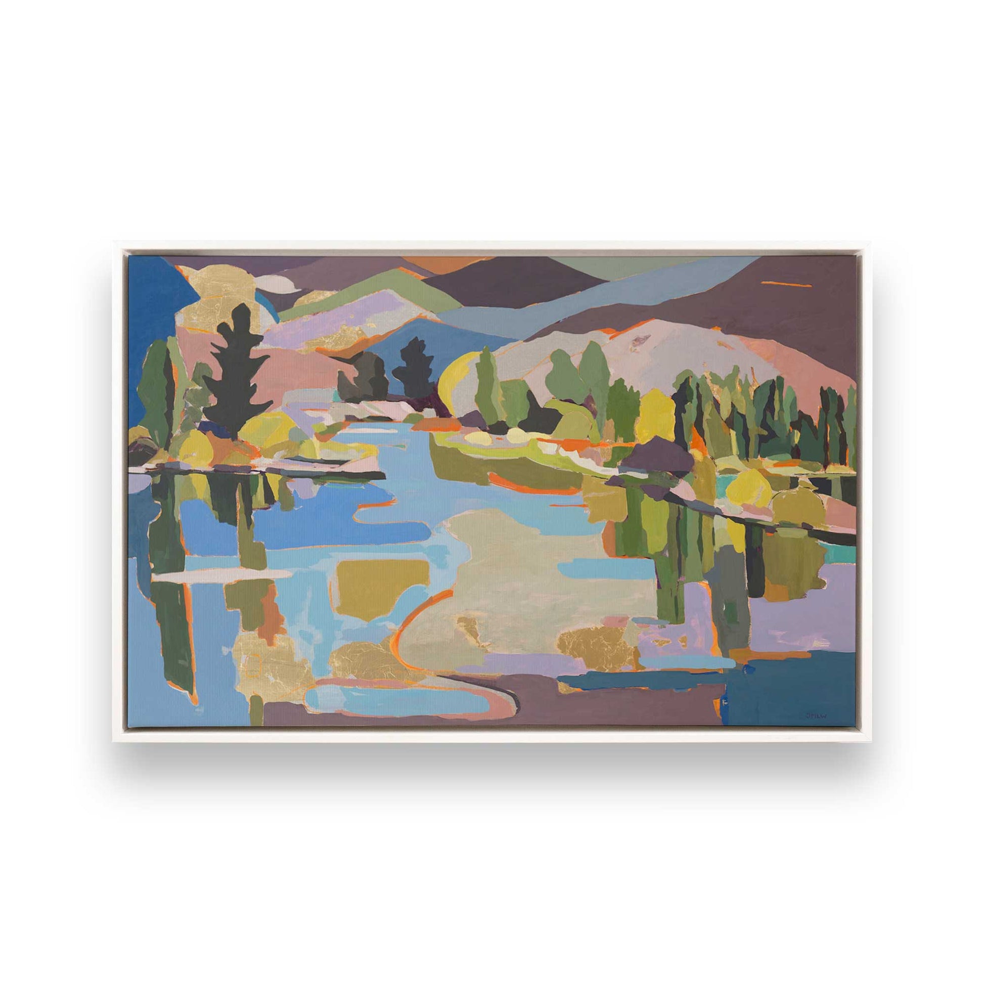 [Color:Opaque White], Picture of art in a White frame