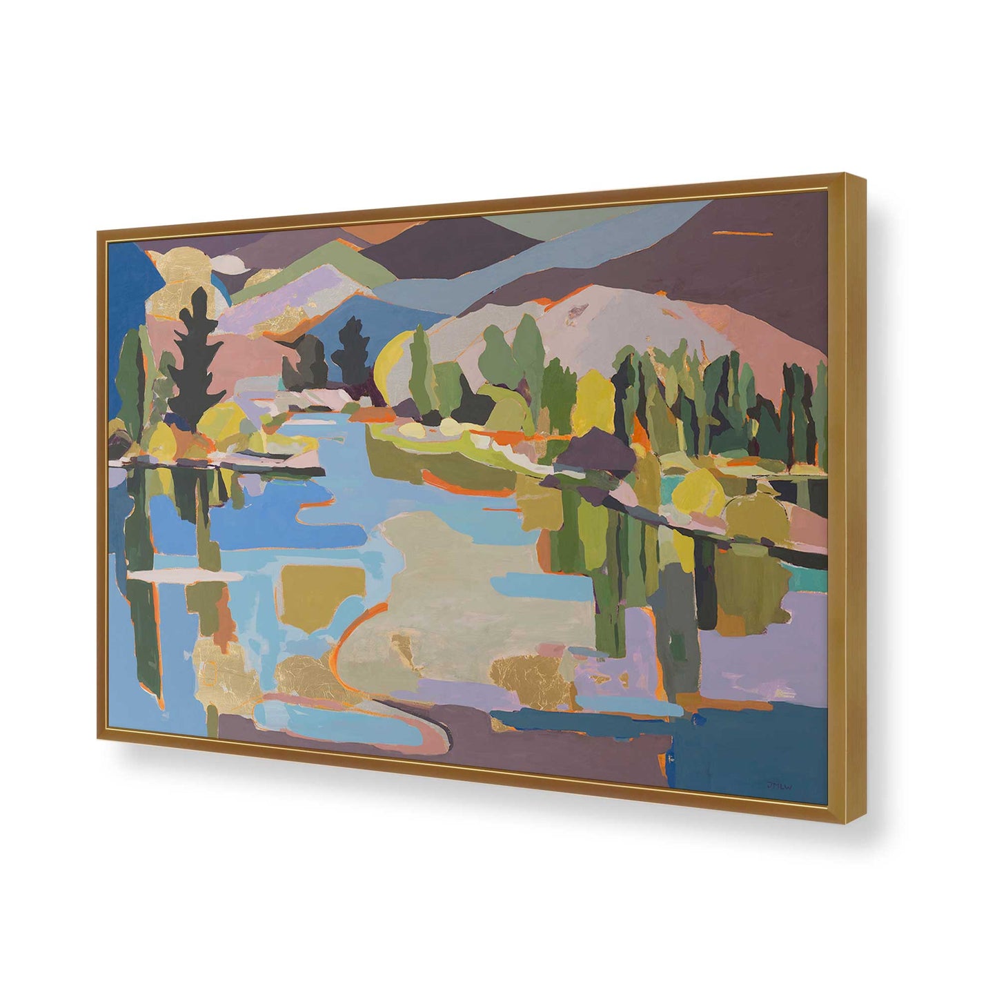 [Color:Polished Gold], Picture of art in a Polished Gold frame of the corner
