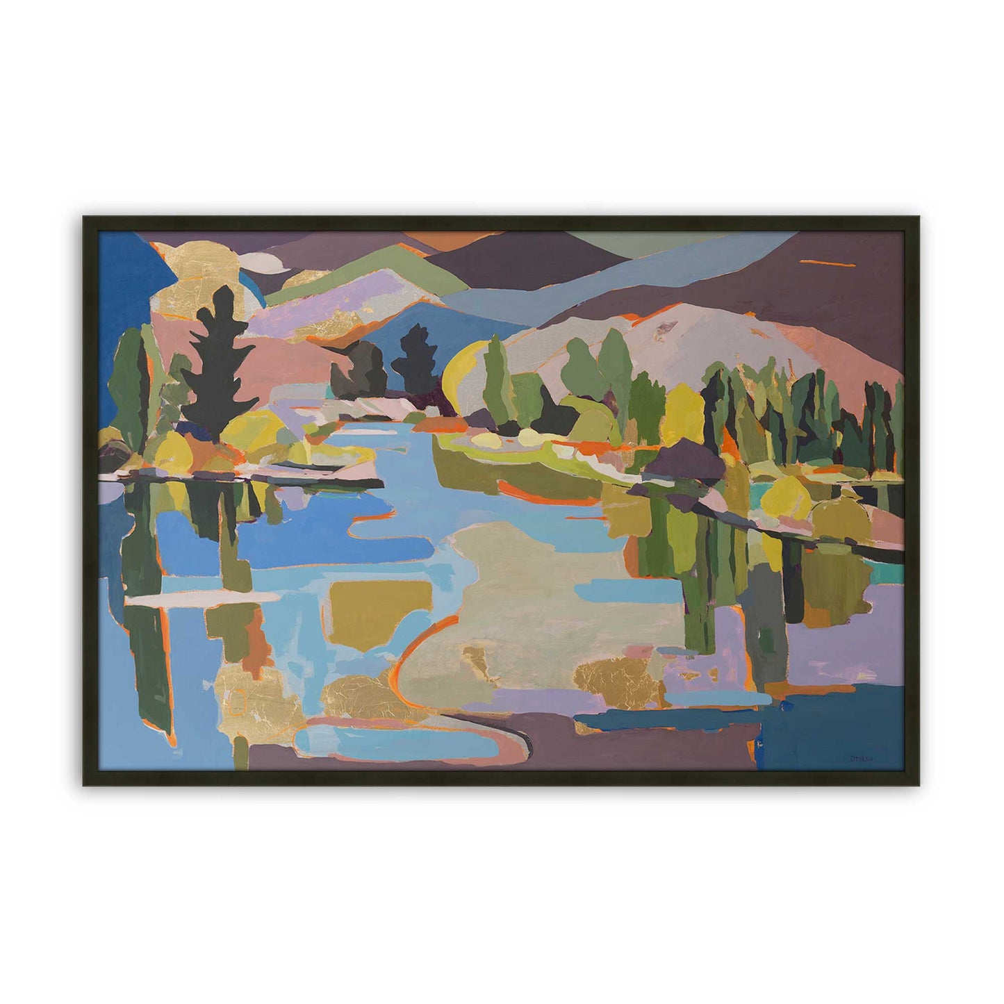 [Color:Satin Black], Picture of art in a Satin Black frame