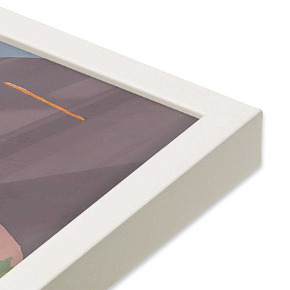 [Color:Opaque White], Picture of art in a Opaque White frame at an angle