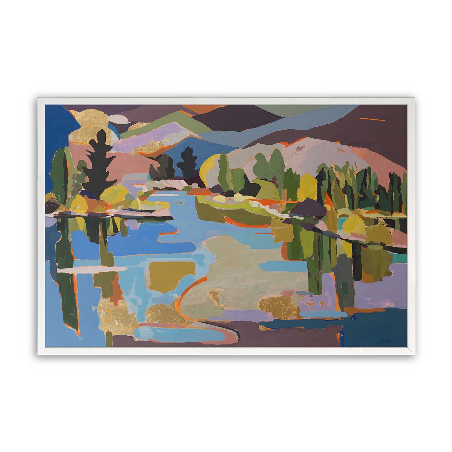 [Color:Opaque White], Picture of art in a Opaque White frame