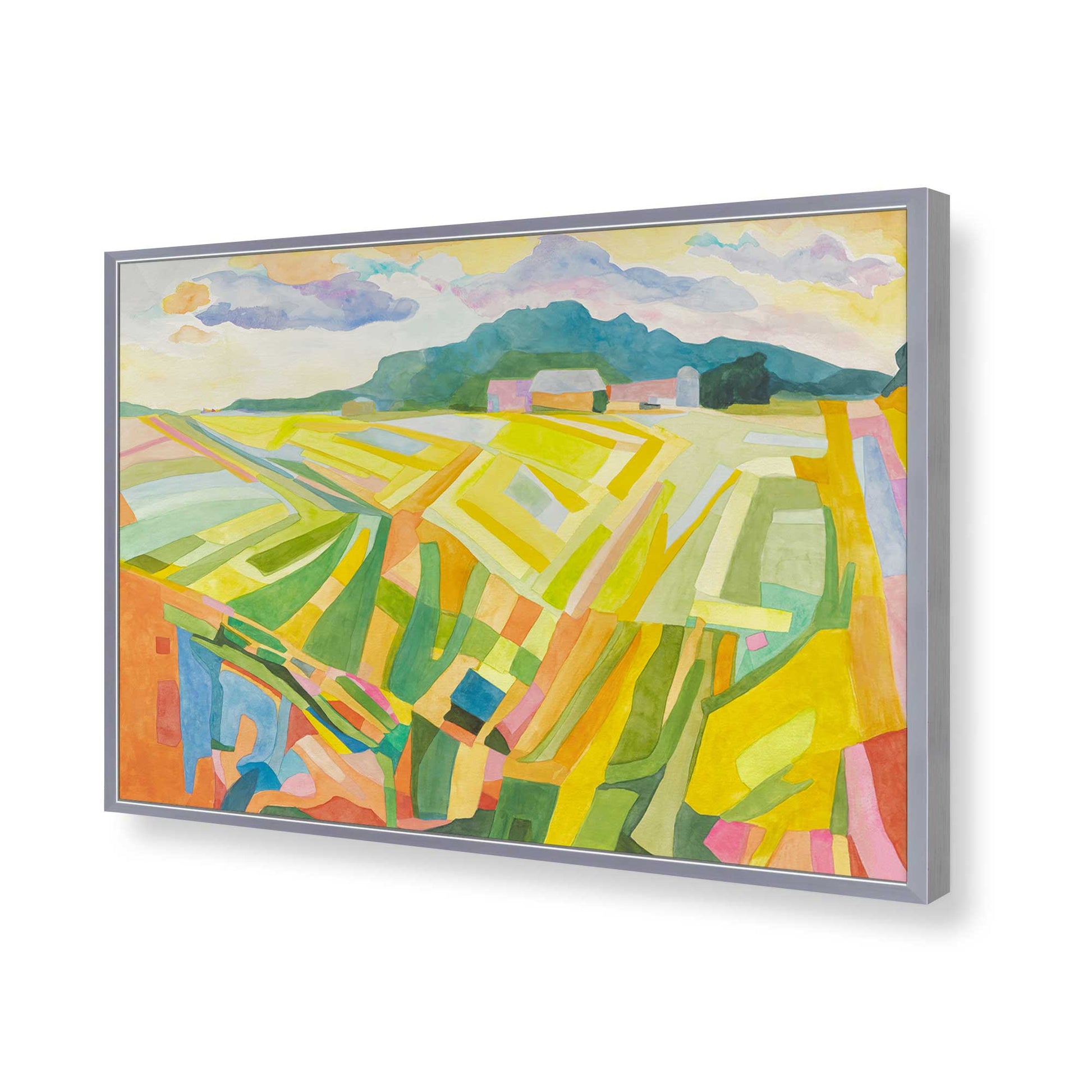 [Color:Polished Chrome], Picture of art in a Polished Chrome frame of the corner