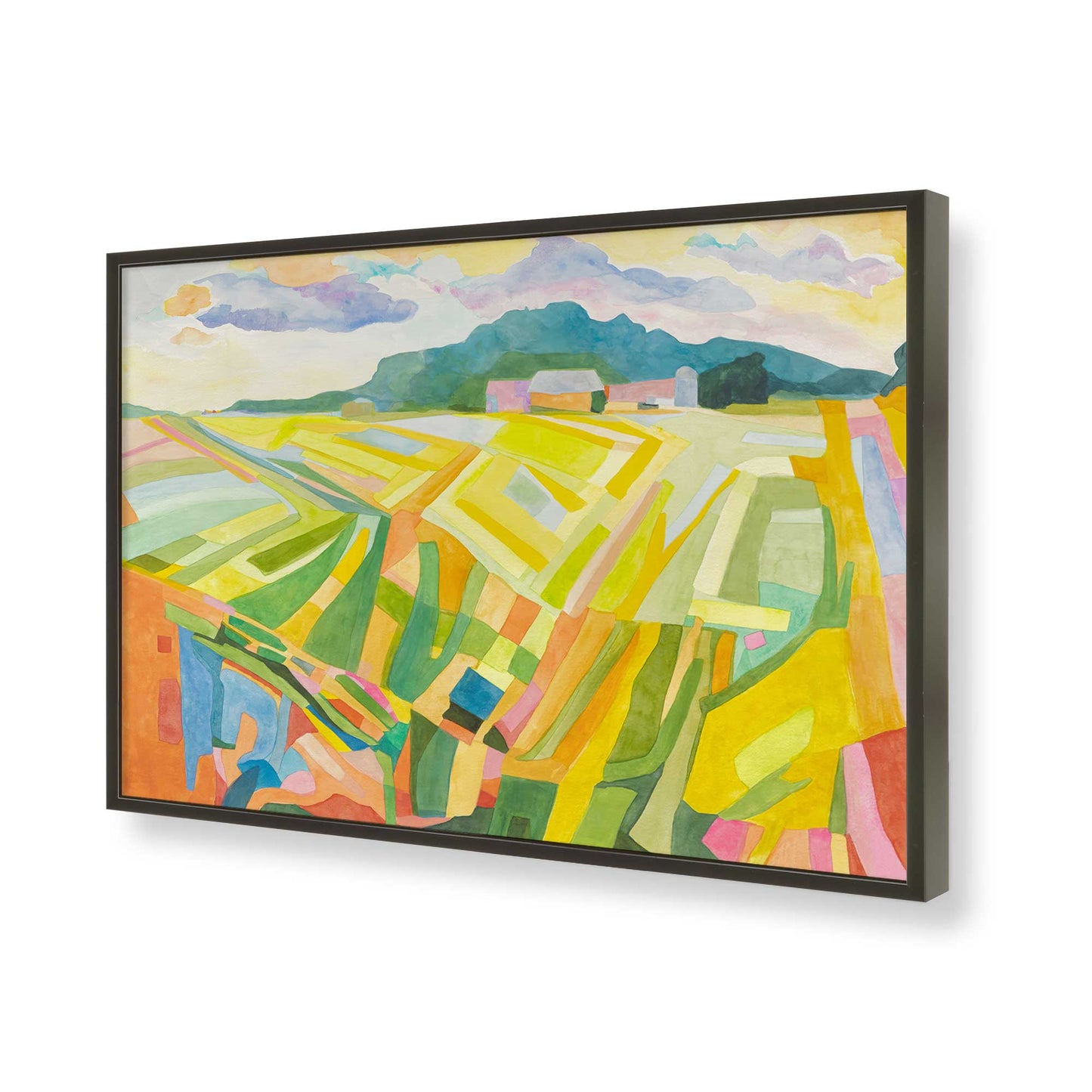 [Color:Satin Black], Picture of art in a Satin Black frame of the corner