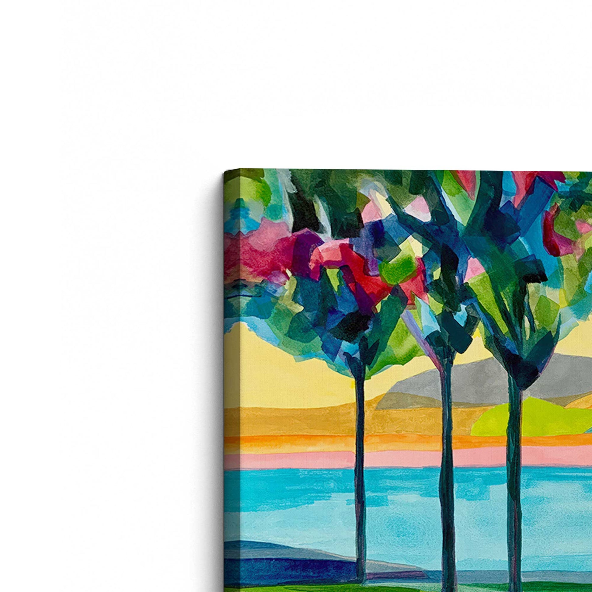 [Color:Stretched Canvas], Picture of the corner of the art